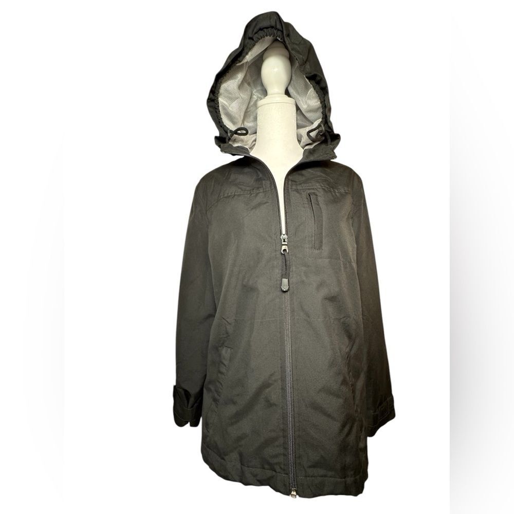 Gap Women’s Hooded Windbreaker Jacket Black Size Small - Picture 2 of 9